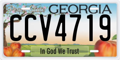 GA license plate CCV4719
