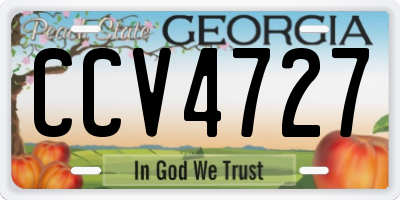 GA license plate CCV4727