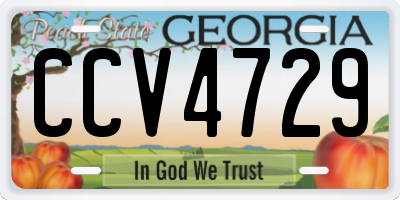 GA license plate CCV4729