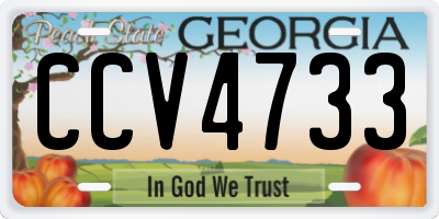 GA license plate CCV4733