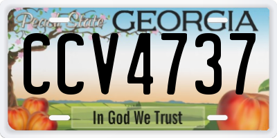 GA license plate CCV4737