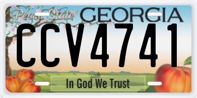 GA license plate CCV4741
