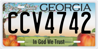 GA license plate CCV4742