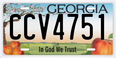 GA license plate CCV4751