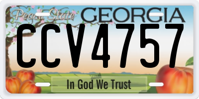 GA license plate CCV4757
