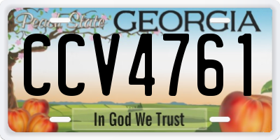 GA license plate CCV4761