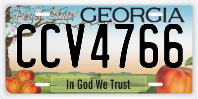 GA license plate CCV4766