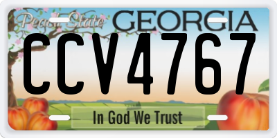 GA license plate CCV4767