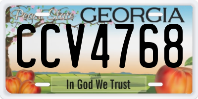 GA license plate CCV4768