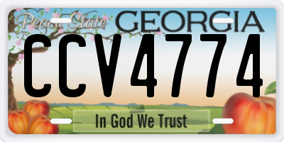 GA license plate CCV4774
