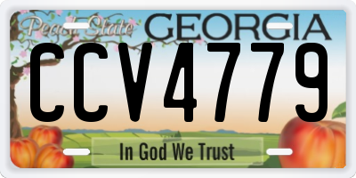 GA license plate CCV4779