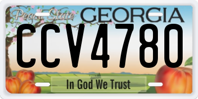 GA license plate CCV4780