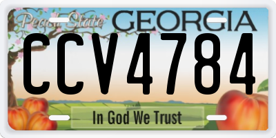 GA license plate CCV4784
