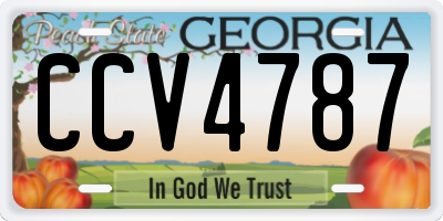 GA license plate CCV4787