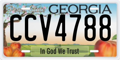 GA license plate CCV4788
