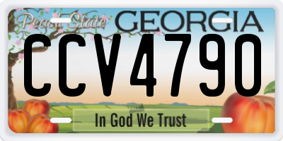 GA license plate CCV4790