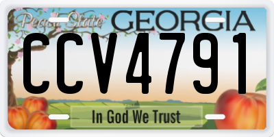GA license plate CCV4791