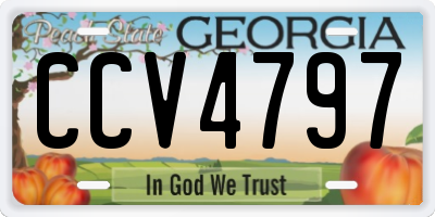 GA license plate CCV4797