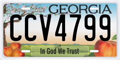 GA license plate CCV4799