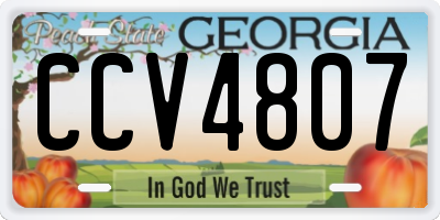 GA license plate CCV4807