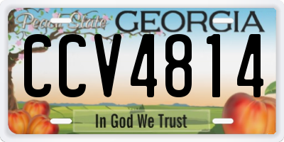 GA license plate CCV4814