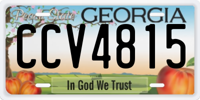 GA license plate CCV4815