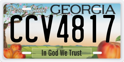 GA license plate CCV4817
