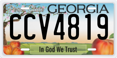 GA license plate CCV4819
