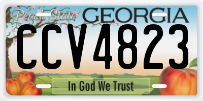 GA license plate CCV4823