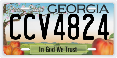 GA license plate CCV4824