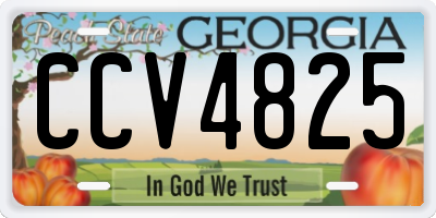 GA license plate CCV4825