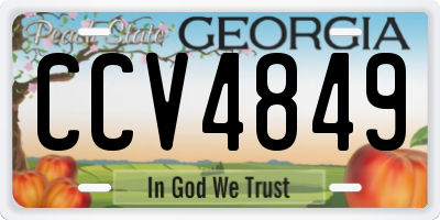 GA license plate CCV4849