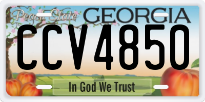 GA license plate CCV4850