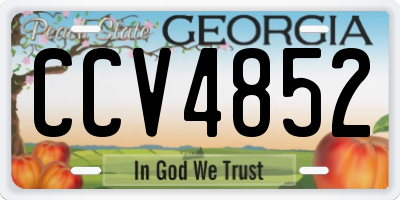 GA license plate CCV4852