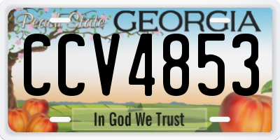 GA license plate CCV4853