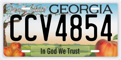 GA license plate CCV4854