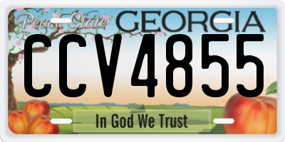 GA license plate CCV4855