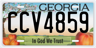 GA license plate CCV4859
