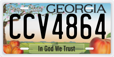 GA license plate CCV4864