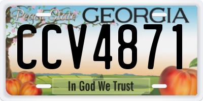 GA license plate CCV4871