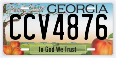 GA license plate CCV4876
