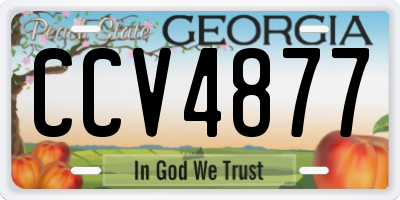 GA license plate CCV4877