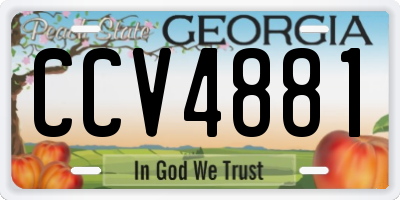 GA license plate CCV4881