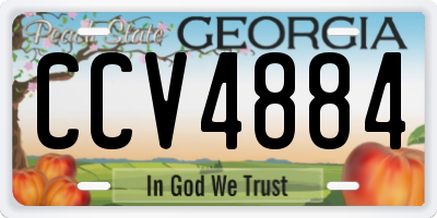 GA license plate CCV4884