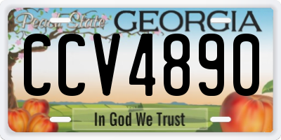 GA license plate CCV4890