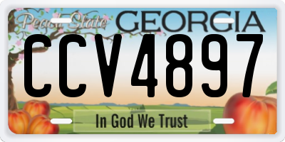 GA license plate CCV4897