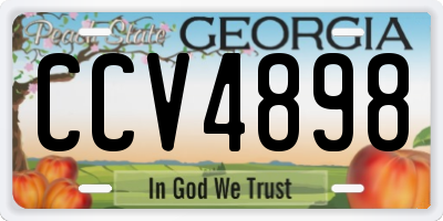 GA license plate CCV4898
