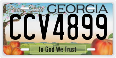 GA license plate CCV4899
