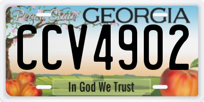 GA license plate CCV4902
