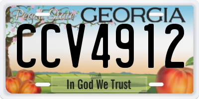 GA license plate CCV4912